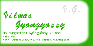 vilmos gyongyossy business card